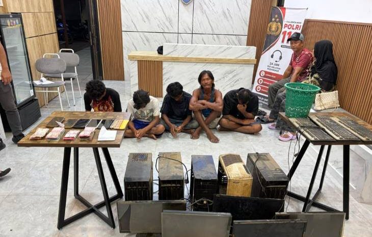  Jatanras Polres Asahan Bongkar Judi Online di Bagan Asahan, 8 Orang Diamankan