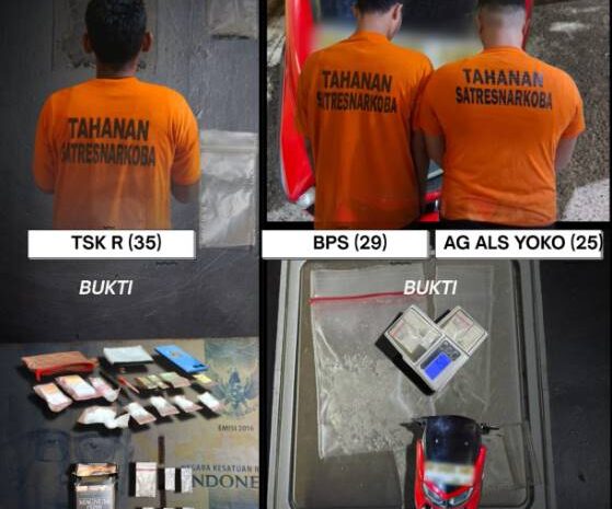  Gerak Cepat Polres Binjai, 3 Pelaku Narkoba Diciduk
