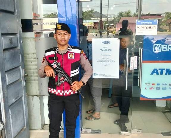  Polres Batu Bara Siagakan Personil Bersenjata Api di Objek Vital Perbankan