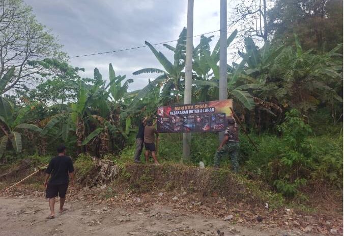  Cegah Karhutla, Koramil 1311-09/Bahodopi Gencarkan Imbauan Kepada Masyarakat