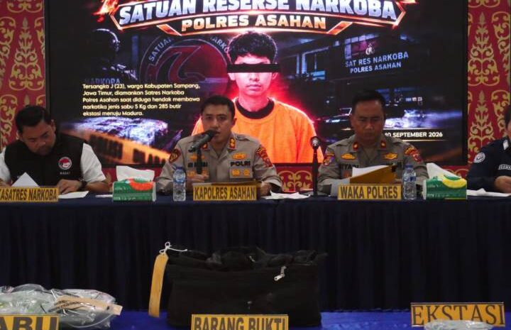  Polres Asahan Ungkap 5 Kilogram Lebih Sabu dan 285 Butir Ekstasi, Satu Tersangka Diamankan