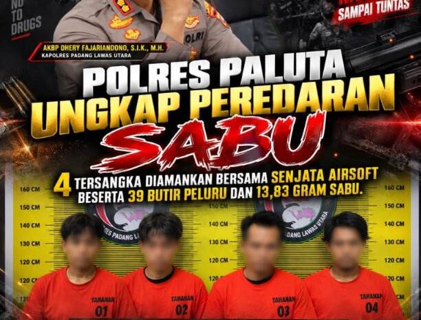  Satres Narkoba Polres Paluta Amankan Empat Pemuda dan Senjata Air Soft