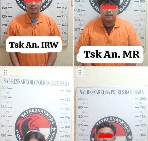  Satres Narkoba Polres Batu Bara Gagalkan Peredaran Ekstasi, 4 Tersangka Diringkus
